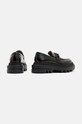 Кожаные мокасины AllSaints Alexia Chain Loafer W060FB чёрный