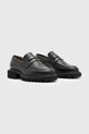 AllSaints mokasyny skórzane Lola Loafer W102FB czarny SS25