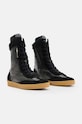 Шкіряні черевики AllSaints Louise High Top W070FB чорний AW24