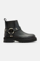 Kožené kotníkové boty AllSaints Maddie Biker Boot nezateplené černá W054FB