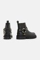 AllSaints cizme de piele Maddie Biker Boot W054FB negru