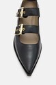 Взуття Шкіряні балетки AllSaints Susan Buckle Shoe W009FA чорний
