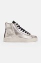 Шкіряні кеди AllSaints Tana Met High Top пласка срібний W118FB