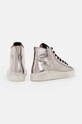 Шкіряні кеди AllSaints Tana Met High Top W118FB срібний
