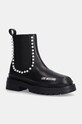 Love Moschino cizme de piele neizolat negru JA21065G0LIA0000