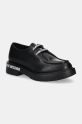 Love Moschino scarpe in pelle pelle fiore nero JA10414G0LIA0000