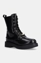 Love Moschino cizme de piele cu snur negru JA24194G0LJD0000
