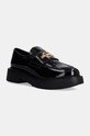 Шкіряні мокасини Love Moschino лакована шкіра чорний JA10404G0LIB0000