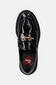 Шкіряні мокасини Love Moschino чорний JA10404G0LIB0000