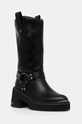 Buffalo cizme Bull Biker Hi peste 8 cm negru 1220057.BLK