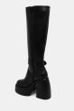 Scarpe Buffalo stivali Heart Boot Hi Buckle 1220060.BLK nero