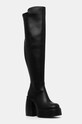 Buffalo kozaki Heart Stretch Boot słupek czarny 1220062.BLK