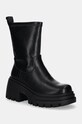 Buffalo stivaletti alla caviglia Bravr Sock Boot finta pelle fiore nero 1220064.BLK