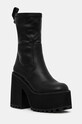 Μποτάκια Buffalo Killah Sock Boot απομίμηση λείου δέρματος μαύρο 1622376.BLK