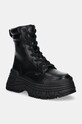 Buffalo botki Fusion Lace Up Mid imitacja skóry licowej czarny 1622519.BLK
