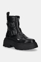Buffalo botki Mars Biker nieocieplane czarny 1622541.BLK