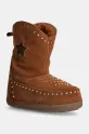 Snežke iz semiša Inuikii Cowboy Studs Raven rjava 75101.066.Brown