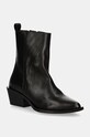 Kožené členkové topánky Steve Madden Xylena usňová koža čierna SM11003317.017