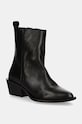 Steve Madden botki skórzane Xylena słupek czarny SM11003317.017