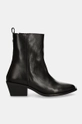 Steve Madden botki skórzane Xylena SM11003317.017 czarny AW24