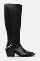 Кожаные сапоги Steve Madden Xayenne SM11003321.017 чёрный AW24