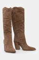 Încălțăminte Steve Madden cizme din piele intoarsa Bronty SM11003353.275 maro