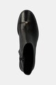 Tory Burch cizme de piele Cap-Toe Heel Ankle Boot negru 159425.006