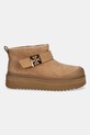 Замшеві чоботи Tory Burch Mellow Shearling Platform Boot 165421.200 коричневий AW24