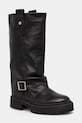 Δερμάτινες μπότες Steve Madden Godiva απομίμηση λείου δέρματος μαύρο SM11003413.017