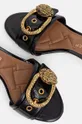 Kurt Geiger London sandali in pelle Mayfari Block Mid Heel nero 9990500309.BLACK