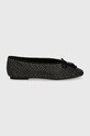 Kurt Geiger London baleriny zamszowe Sloane Eagle Ballerina Dr 2672805209.BLACK czarny AW24