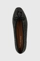 Kurt Geiger London baleriny zamszowe Sloane Eagle Ballerina Dr czarny 2672805209.BLACK