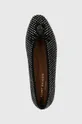 Semišové baleríny Kurt Geiger London Sloane Eagle Ballerina Dr černá 2672805209.BLACK