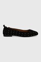 Pepe Jeans balerini din piele intoarsa PLS10420 PLS10420 negru AW24