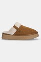 Pepe Jeans papuci din piele întoarsă PLS10421 PLS10421 maro AW24