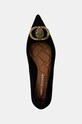 Încălțăminte Kurt Geiger London balerini din piele intoarsa Chelsea Point Flat 3418500209.BLACK negru