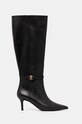 Kurt Geiger London kozaki skórzane Kensington Flexi Knee 3538900109.BLACK czarny AW24