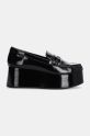 Usnjeni mokasini Kurt Geiger London Mayfair Flatform Loafer 3518100309.BLACK črna AW24