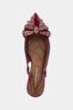 Kožené lodičky Kurt Geiger London Belgravia Bow Sling červená 621750309.RED