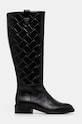 Kožne čizme Kurt Geiger London Kensington Quilt High Leg 3453800109.BLACK crna AW24