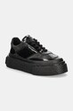 Tenisice MM6 Maison Margiela zrnata koža crna S59WS0221.P7985