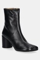 Kožené kotníkové boty MM6 Maison Margiela nezateplené černá S59WU0235.P3628