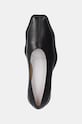 MM6 Maison Margiela baleriny skórzane czarny S66WZ0034.P3628