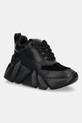 United Nude sneakersy skórzane Space Kick Max skóra zamszowa czarny 10656560159