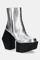 United Nude cizme de piele Stage Boot peste 8 cm argintiu 1075314116