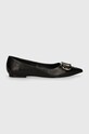 Кожени балеринки Twinset 242TCP134.00006 черен AW24