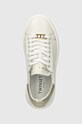 Twinset sneakersy skórzane biały 242TCP010.07049