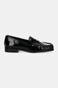 Δερμάτινα μοκασίνια MICHAEL Michael Kors Carlson 40F4CSFP1A.001 μαύρο AW24