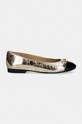 Кожени балеринки MICHAEL Michael Kors Rebecca 40F4RBFP1M.740 злато AW24