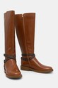 Шкіряні чоботи MICHAEL Michael Kors Abigail без утеплення коричневий 40F4ABMB7L.227
